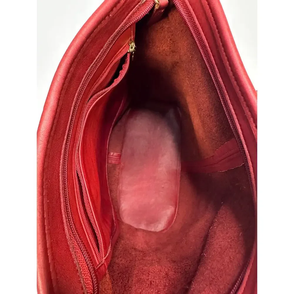 Vintage 1990’s Coach Bleeker Bucket Bag 4153 Red Leather Shoulder Bag - Picture 9 of 12